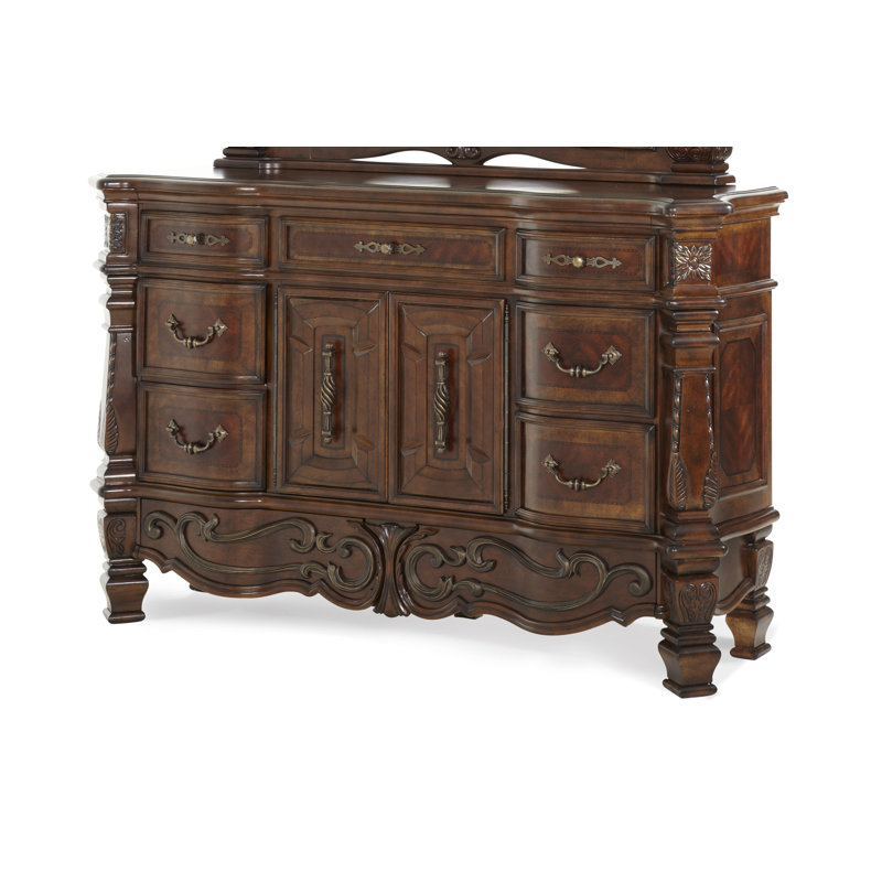 Michael Amini Windsor Court 7 Drawer 68'' W Combo Dresser & Reviews